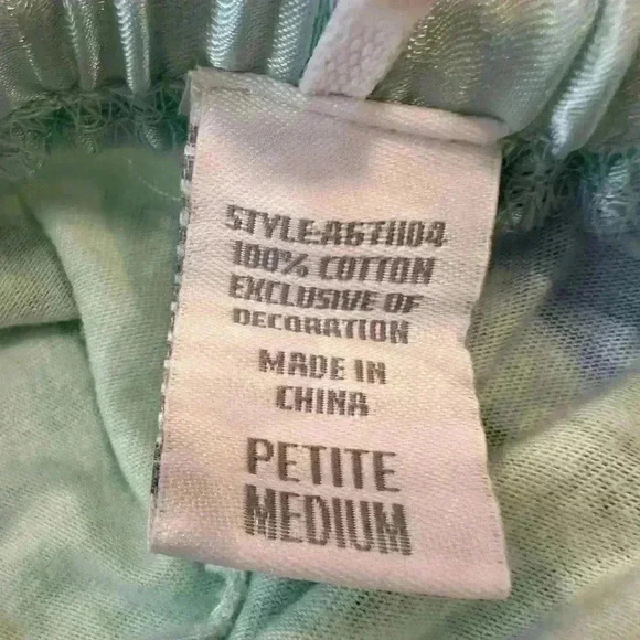 Komar women’s pajama pants blue and green floral print size petite medium - Picture 4 of 5